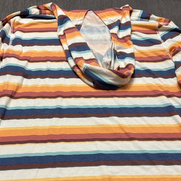 L.L. Bean Men’s Everyday SunSmart Tee Long Sleeve Striped Pullover Hoodie Size L - Picture 10 of 10